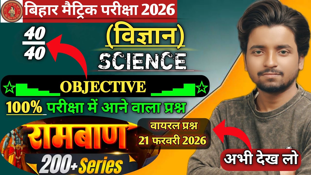 🔥 Class 10th Science VVI MCQs 2026 | 100% Board Exam Questions | विज्ञान Objective 🔥