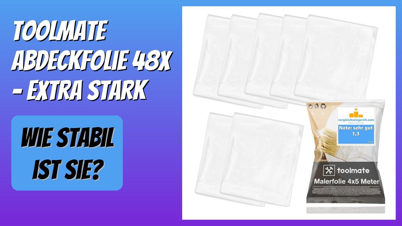BEWERTUNG (2026): Toolmate Abdeckfolie 48x - extra stark. Infos