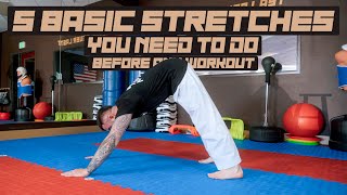 5 Stretches You NEED to Do Before Any Workout | At Home Exercise