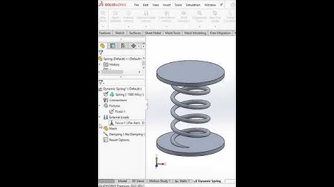 Creating Mesh in SolidWorks Simulation #structuraldynamics #solidmodeling #spring