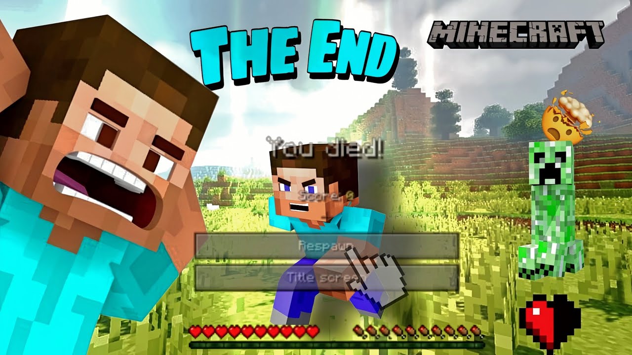 🔥The End In Minecraft (1)1🤬 Creeper Destroy World 🌎 ||bharuu09||