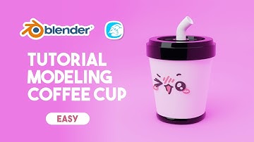 Tutorial Modeling Cute Coffee Cup with Blender