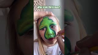 The Grinch Face Painting! #Shorts #Facepaint #Thegrinch #Grinchmas #Grinch #Facepainting #Art #Cute