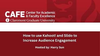How to Use Kahoot! and Slido to Increase Audience Engagement