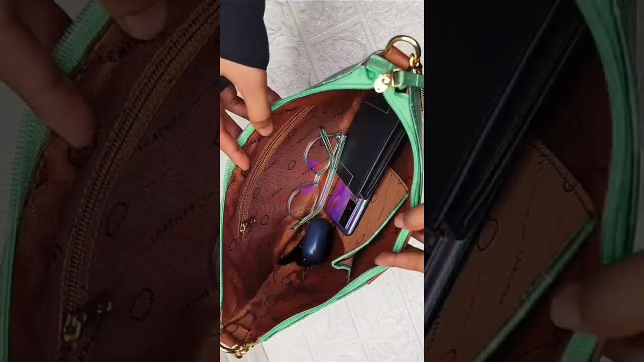 OMAX REAL LEATHER HANDBAGS 