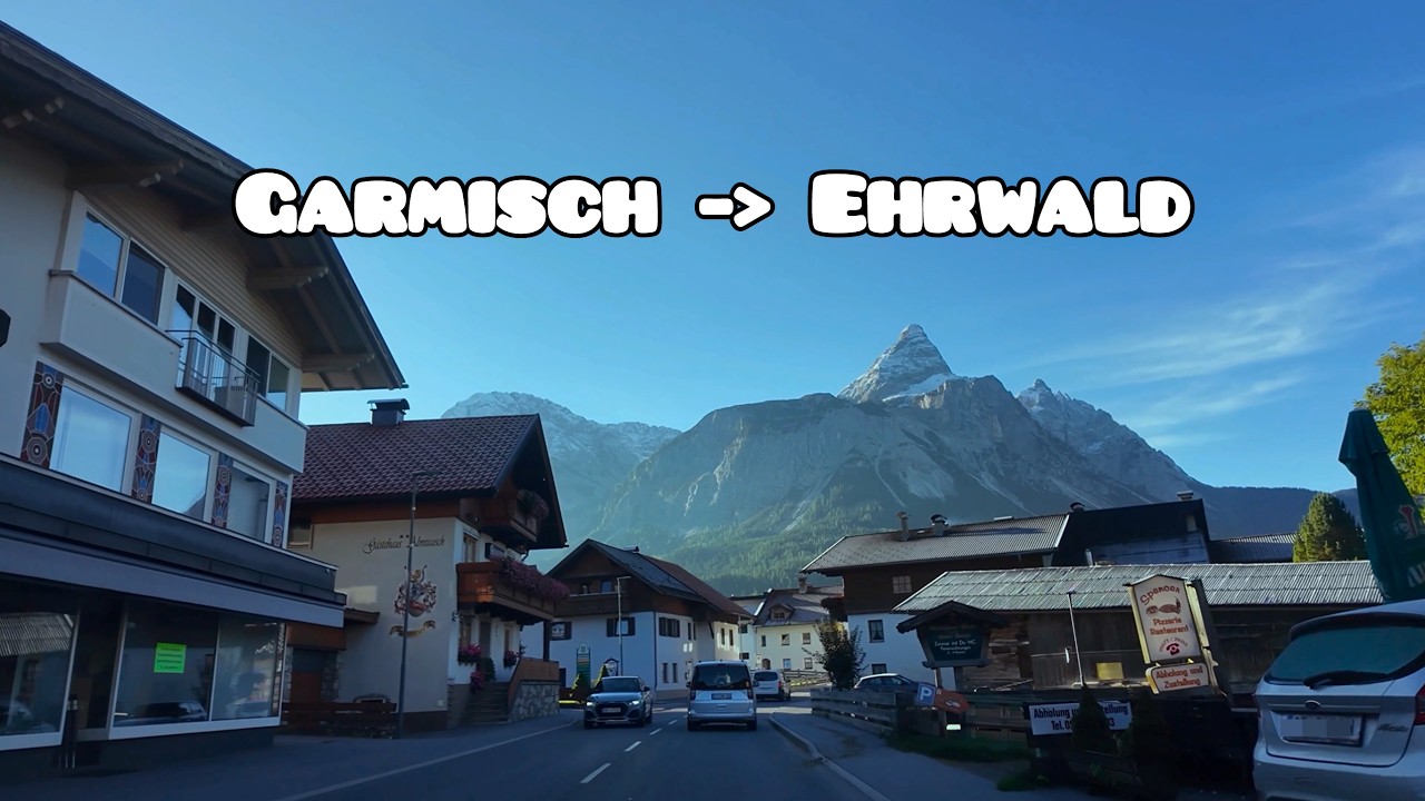 Garmisch to Ehrwald 🇩🇪🇦🇹 | Scenic Alpine Drive near Zugspitze 🏔️ 