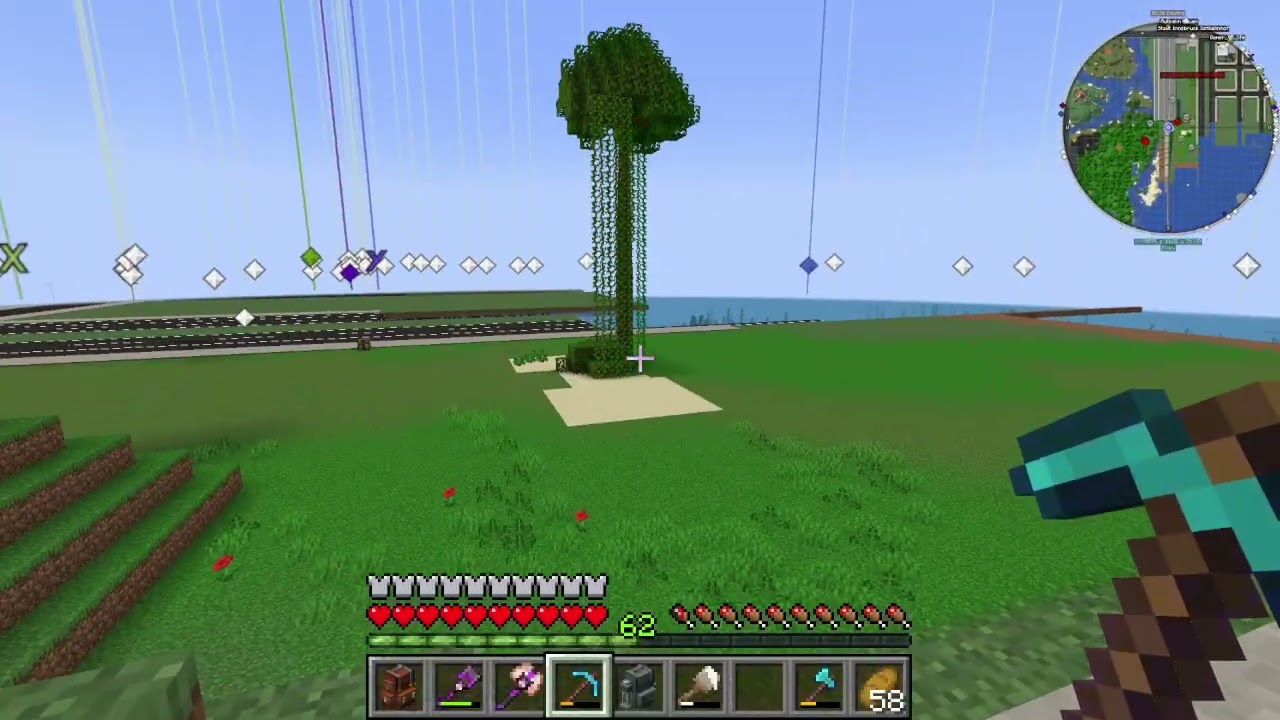 Minecraft Überlebensserver Heute bauen wir etwas weiter und holen uns Creative Schienen für Güter