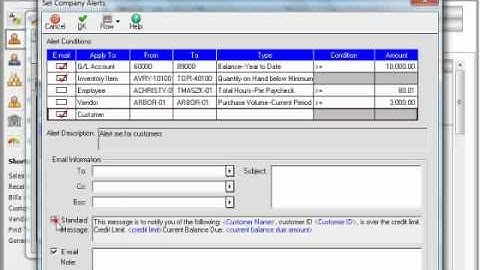 Sage 50 Tutorial Alerts Sage Training Lesson 16.3