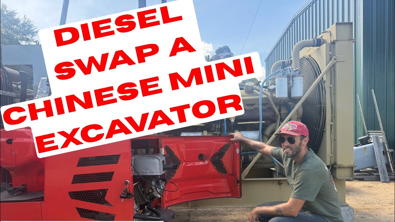 Chinese Mini Excavator: Diesel Engine Swap (after a fire… and a rollover!)  PART 1