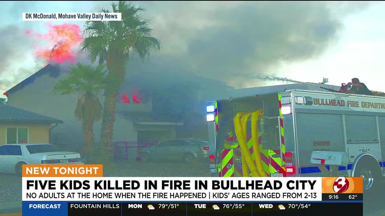 Five kids killed after fire at Bullhead city home - YouTube