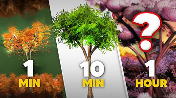 Building a Custom Bloxburg Tree in 1 Minute, 10 Minutes, and 1 HOUR!