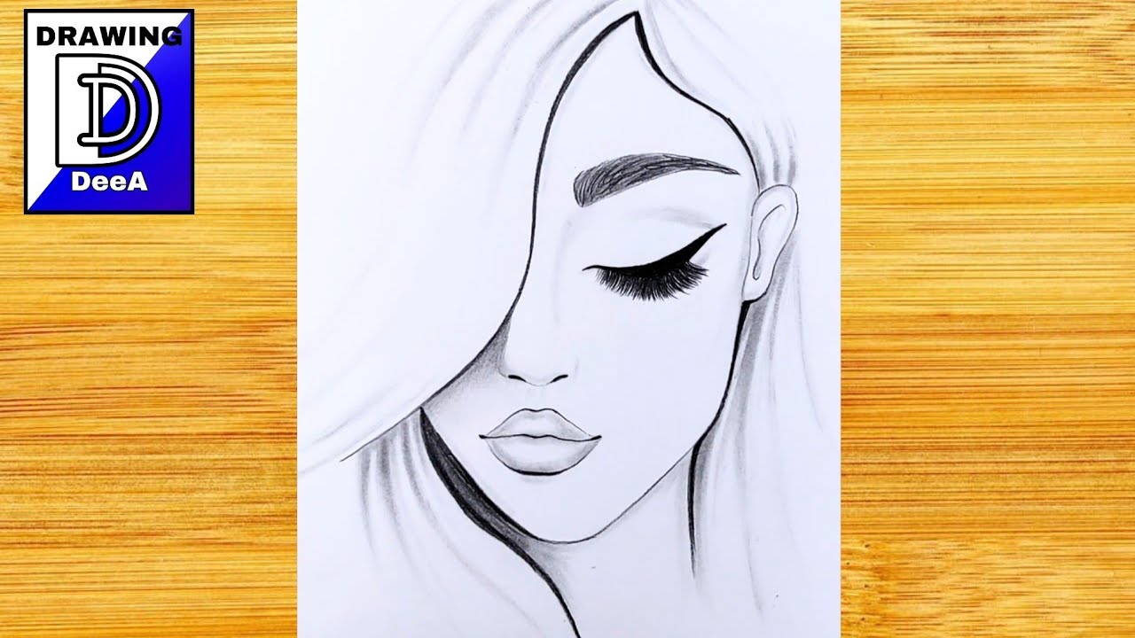 Beautiful girl face easy drawing/How to draw easy drawings for ...