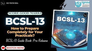 Complete BCSL-13 preparation | BCSL-13 Guide Book |BCA 1st semester Practical #ignou #bca @D-OTech