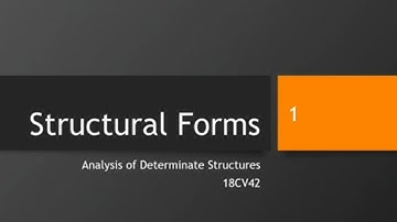 Structural Forms 1-1 | Analysis of Determinate Structures | 18cv42 | Dr.K.Aravinthan