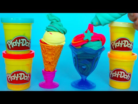 Ambassade Detecteerbaar Sandalen Play Doh making ice creams playing and unboxing - YouTube