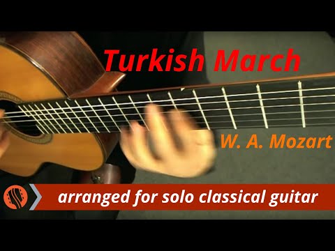 W. A. Mozart - Rondo alla Turca (Turkish March), solo classical guitar