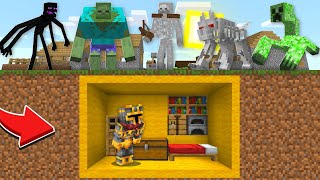 Minecraft DONT ENTER UNDERGROUND BUNKER WITH MUTANT CREATURES MOD / ZOMBIE AND WOLF ! Minecraft Mods