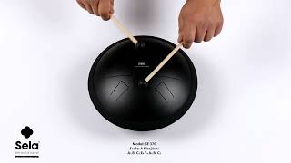 Sela Melody Tongue Drum 10" A Hirajoshi, Black - SE 370 Demo