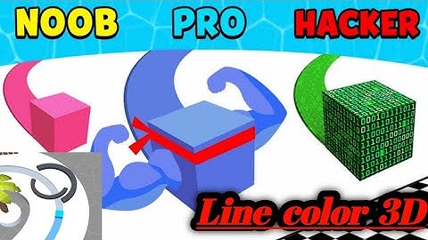 🔥Noob vs pro vs Hacker - Line color 3D🔥| line color 3D - walkthrough gameplay |