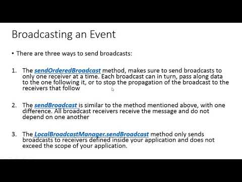 Broadcast Receivers in Android [UR] Module 1 Lecture 12 ZE - 237