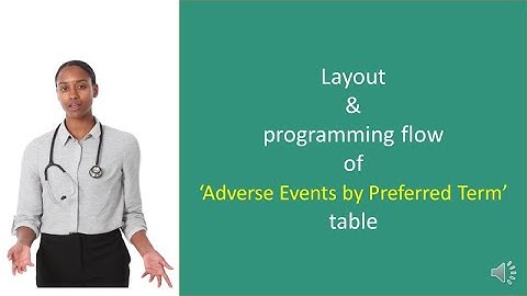 Clinical SAS TFLs: Adverse Events by Preferred Term - layout and programming flow