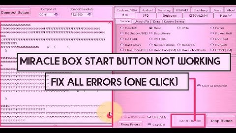 How to Fix Start button Not working in Miracle Crack Tool