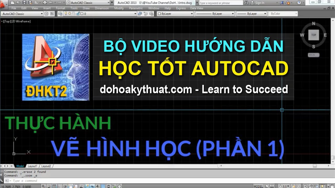 Thực hành vẽ AutoCad P1 | Hướng dẫn học AutoCad - YouTube
