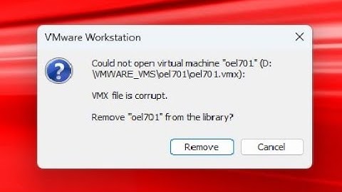 Recover from Lost or Corrupted VMWare VMX file