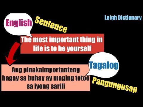 Mga pangkaraniwang pangungusap sa wikang Tagalog at English | Leigh dictionary