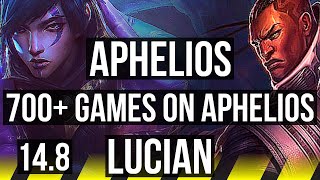 APHELIOS & Ashe vs LUCIAN & Rakan (ADC) | Legendary, 700+ games | EUW Master | 14.8