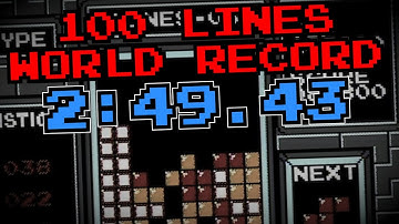 Crazy Level 19 Digs  - NES Tetris 100 Line Speedrun Former World Record (2.49.43)