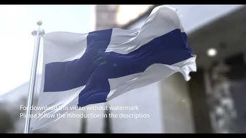 Finland flag with 3d effect blowing in the wind 3D Flag V2 long