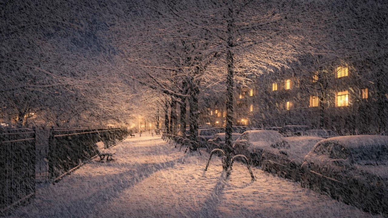 Cold Atmosphere of Heavy Snowstorm for Sleep & Relaxing | Winter Snow | Relaxing Blizzard Sounds