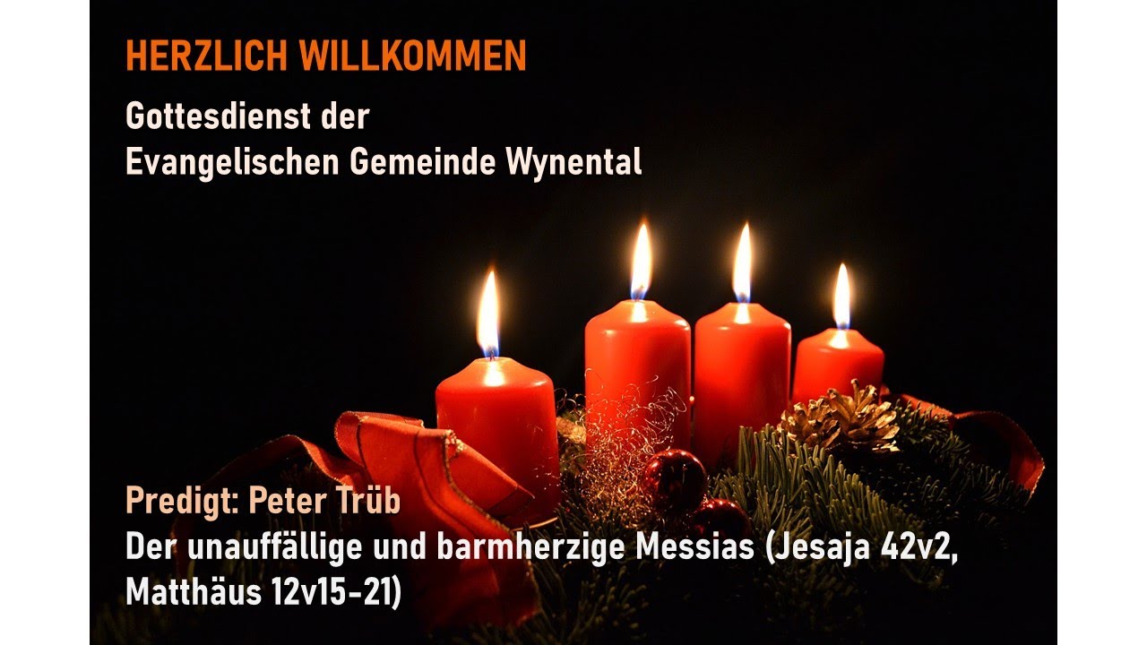 Der unauffällige und barmherzige Messias (Jesaja 42v2, Matthäus 12v15-21)