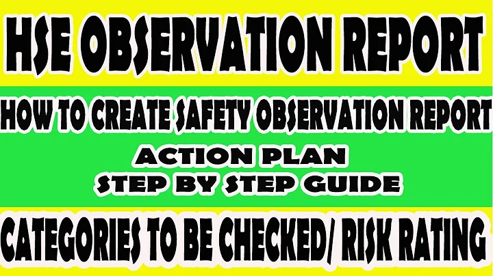 HSE Observation Report II Safety Observation Report Format II How To Observe Site II - DayDayNews