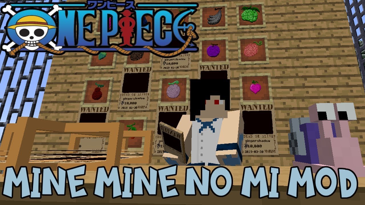 15 New Devil Fruits Wanted Posters More Minecraft One Piece Mod Review Mine Mine No Mi Mod Youtube