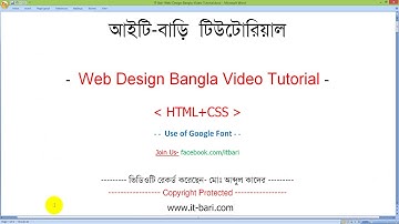 76  Using Google Font   IT Bari com   Web Design Bangla Video Tutorial