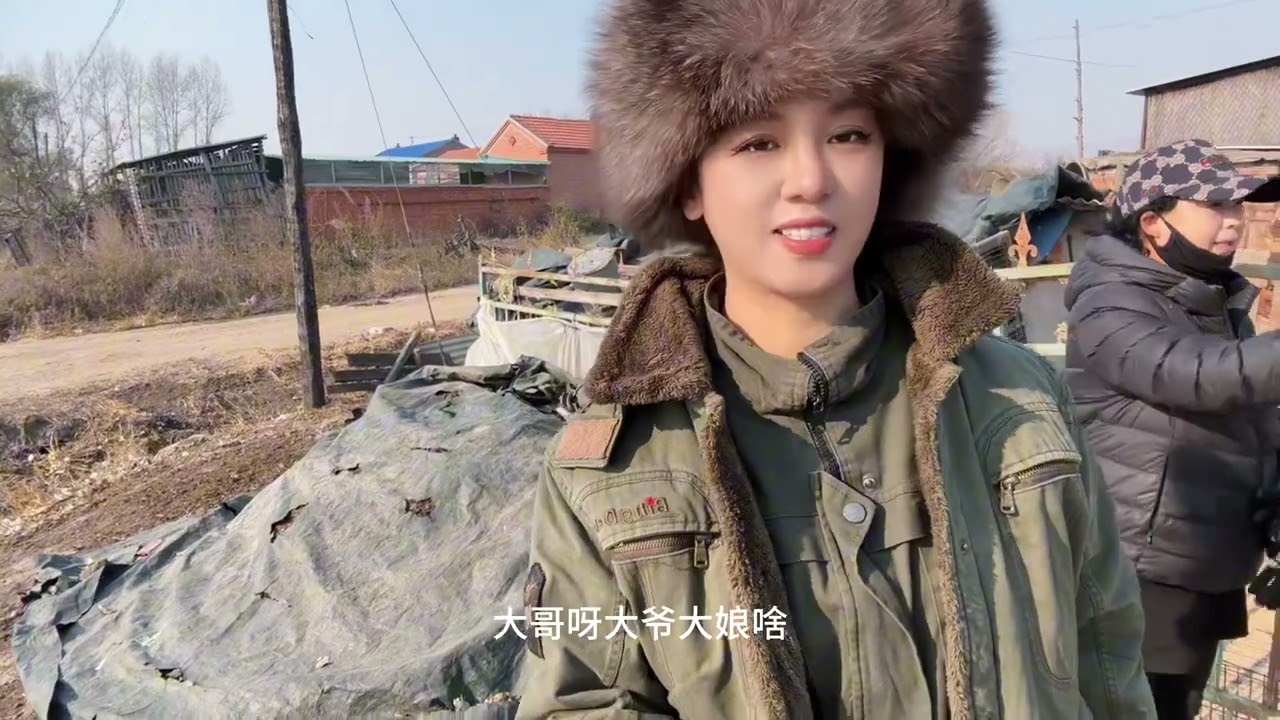 东北囤秋菜，十只大鹅、十只鸡、五只鸭，通通雪里埋 #囤秋菜 #东北甜妹 #农村生活