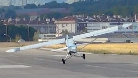 Extreme Takeoff Piper PA-18-150 Super Cub - Sabadell Airport