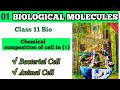 chemical composition of cell class 11||biological molecules class 11||11 biology chapter 1
