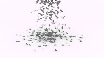 Falling leave in Maya 2012