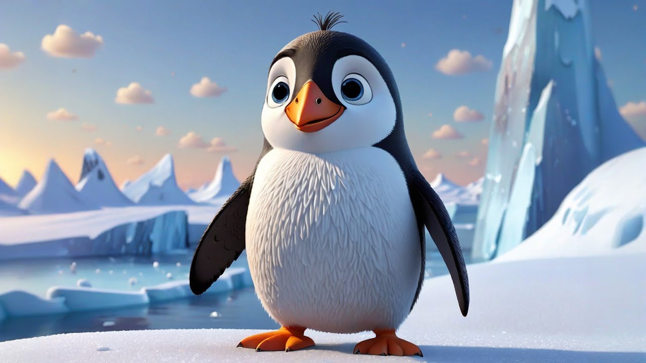 Little Penguins Marching on Ice | Cute Penguin Nursery Rhyme for Kids ...