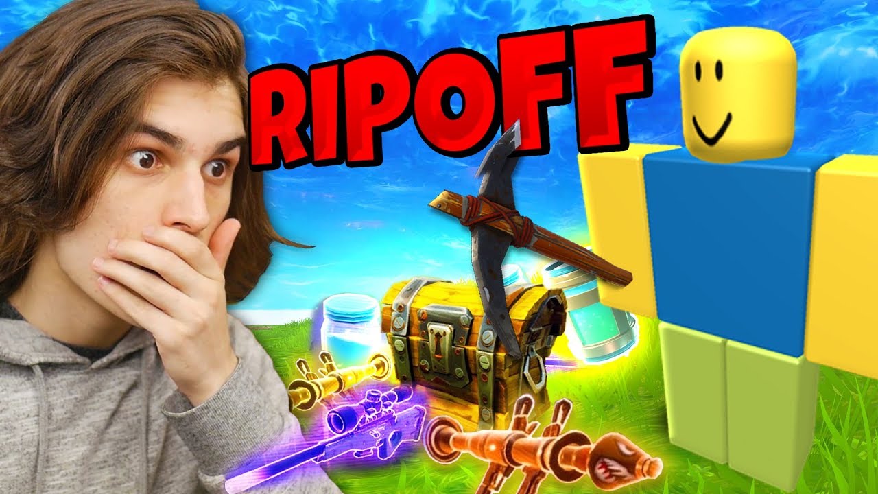 Playing A Fortnite Ripoff In Roblox Youtube