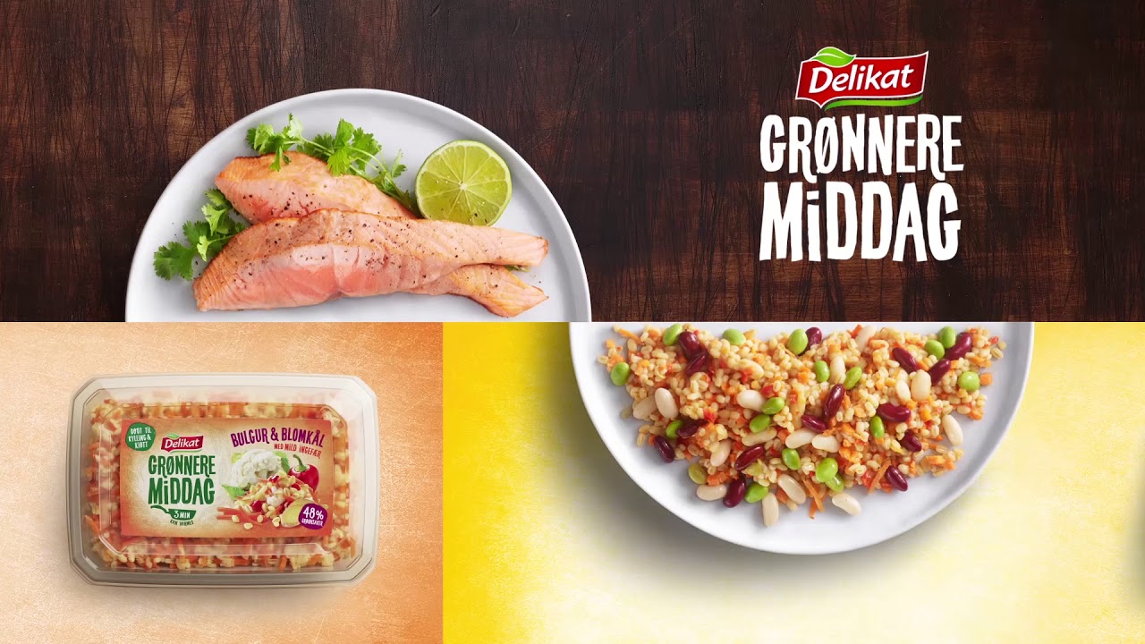 Delikat Grønnere Middag - Variasjon er sunt (6 sek)