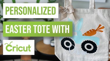 🛍 Personalized Easter Tote With Cricut | HTV on Canvas Tote Bag