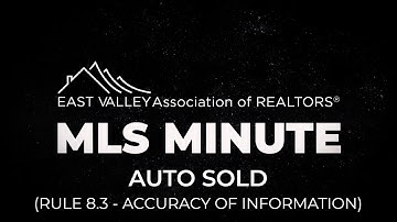 EVAR MLS Minute - Auto Sold