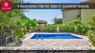 4 Bedrooms Villa for Sale in Jumeirah Islands, European Cluster