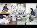 COOK AND DECORATE WITH ME FOR SPRING | Natural home styling ideas + Easy Sourdough Pizza Recipe