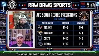 2026 AFC South Predictions: The AFC South Ends in a Tie!