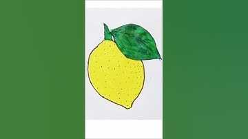 Easy lemon art|#shorts #art #satisfying #drawing
